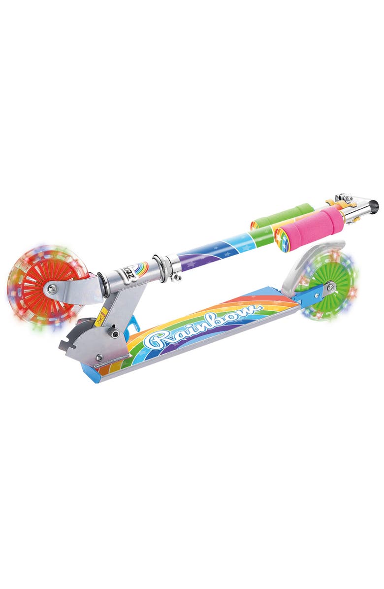 Ozbozz Rainbow Foldable Scooter, Light Up Wheels, Ages 5 And Up, Alternate, color, Multicolored