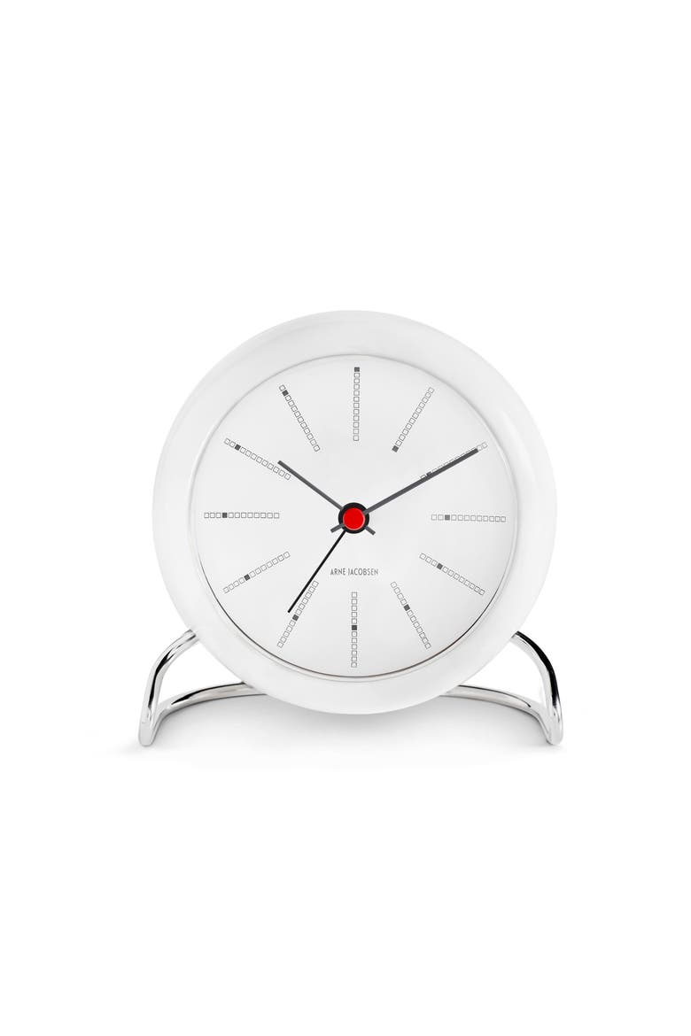 Bankers Table Clock, Main, color, White