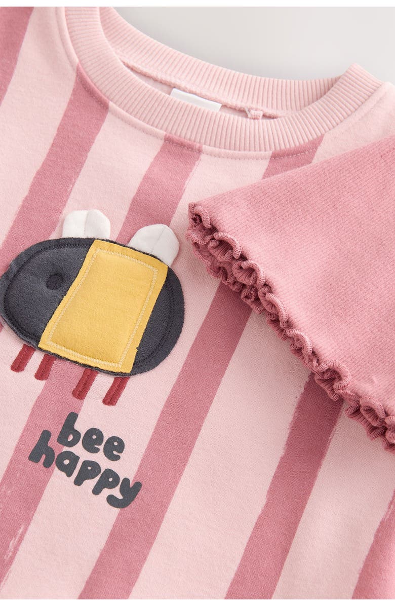 NEXT Kids' Bee Happy Sweatshirt & Flare Leggings Set, Alternate, color, 