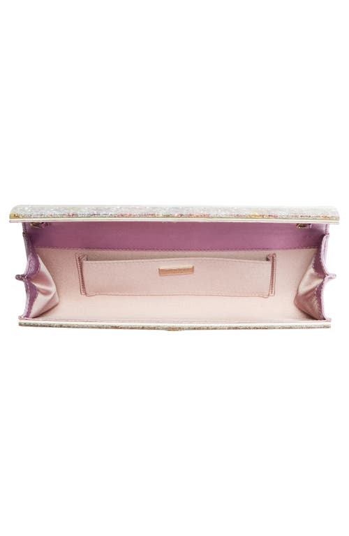 Jimmy Choo Sweetie Glitter Acrylic Leather Clutch Bag