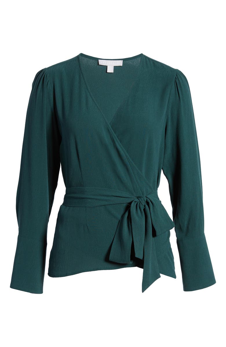 Chelsea28 Long Sleeve Wrap Blouse, Alternate, color, 