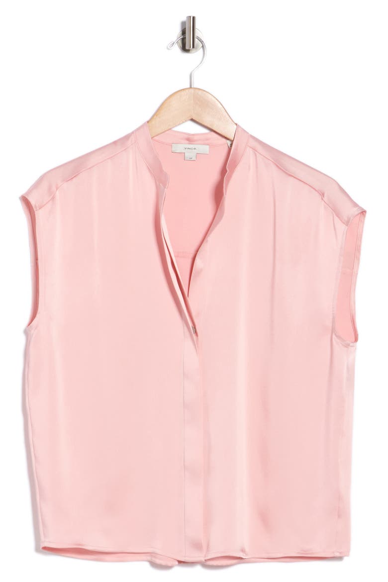 Satin Shell Tank, Alternate, color, ROSA