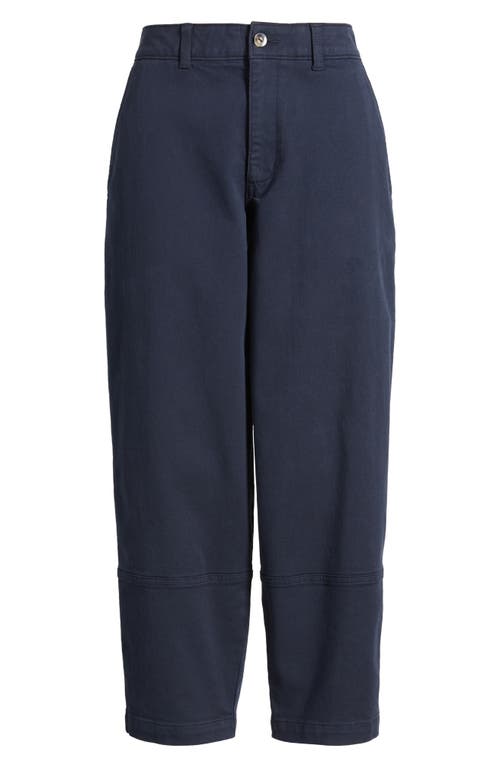 Caslonr Caslon(r) Crop Barrel Twill Pants In Navy Blazer