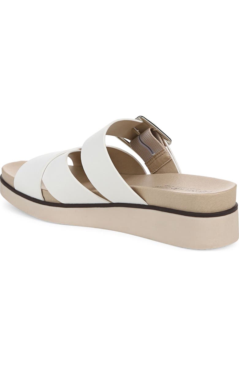 LifeStride Getaway Platform Slide Sandal, Alternate, color, White