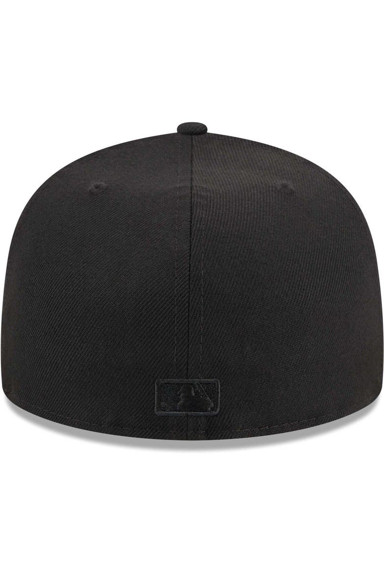 Men's New Era  Black Oakland Athletics Tonal Flag 59FIFTY Fitted Hat, Alternate, color, Black