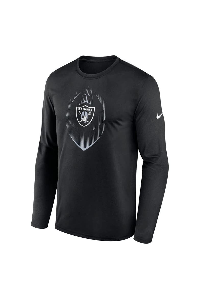 Men's Nike Black Las Vegas Raiders Icon Legend Performance Long Sleeve T-Shirt, Alternate, color, Black