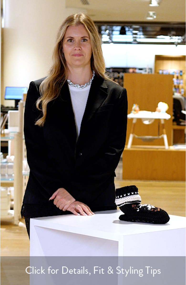 Nordic Flake Fleece Lined Slipper Socks, sales video thumbnail