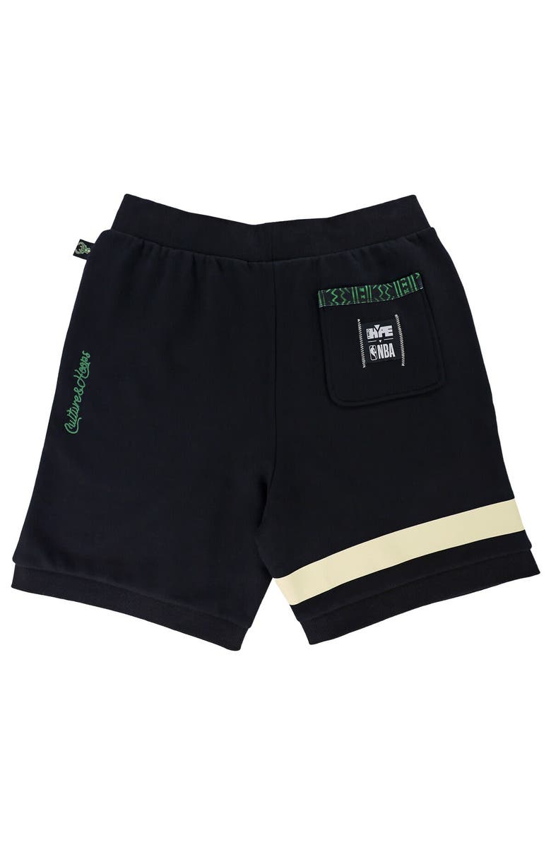 Two Hype Unisex NBA x Two Hype  Black Milwaukee Bucks Culture & Hoops Premium Classic Fleece Shorts, Alternate, color, Black