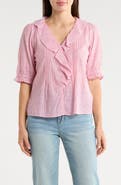 Trove New York Ruffled Button-Up Shirt