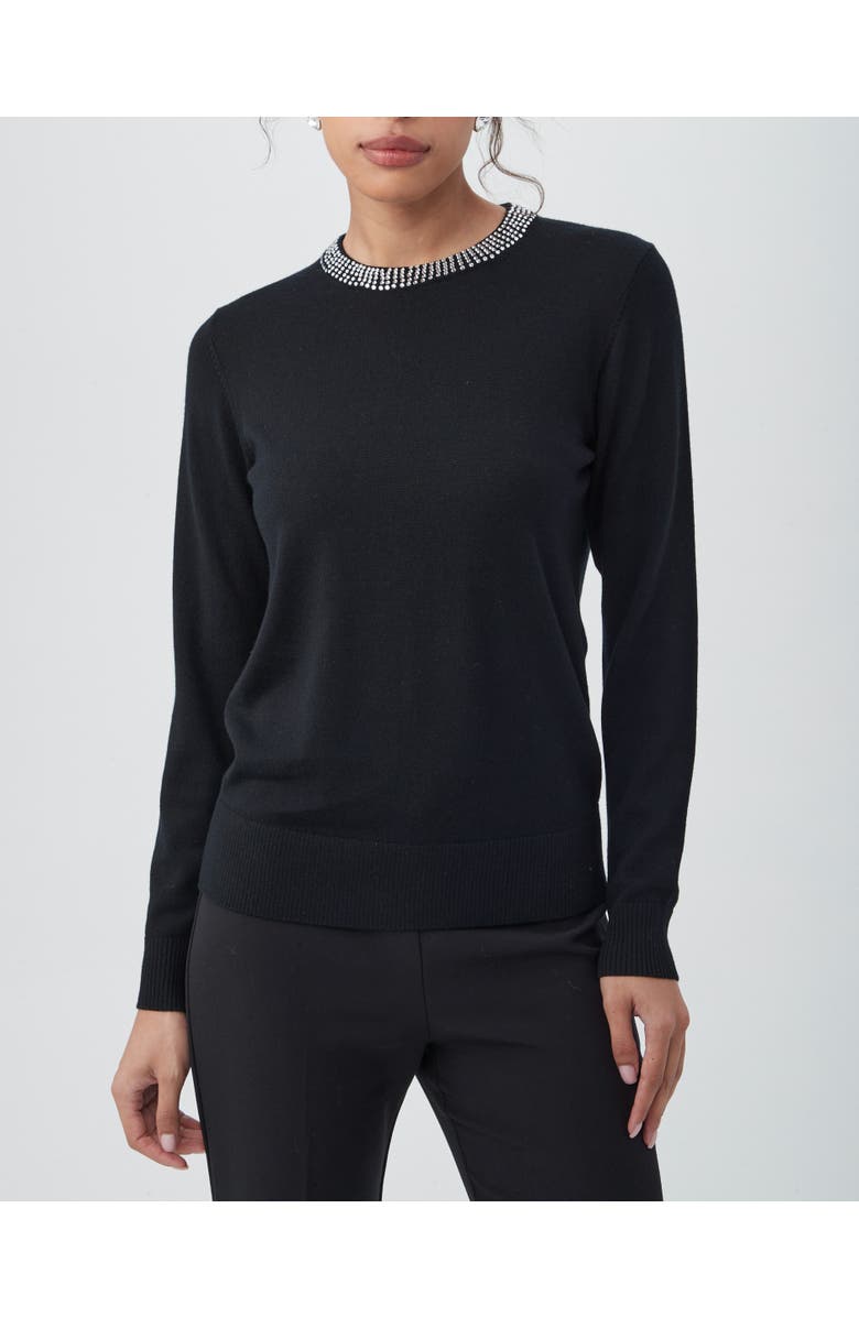 Trina Turk Laelia Crewneck, Main, color, Black