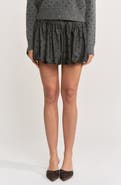 En Saison Adrienne Polka Dot Bubble Hem Miniskirt