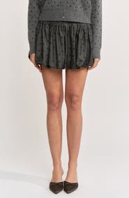 En Saison Adrienne Polka Dot Bubble Hem Miniskirt