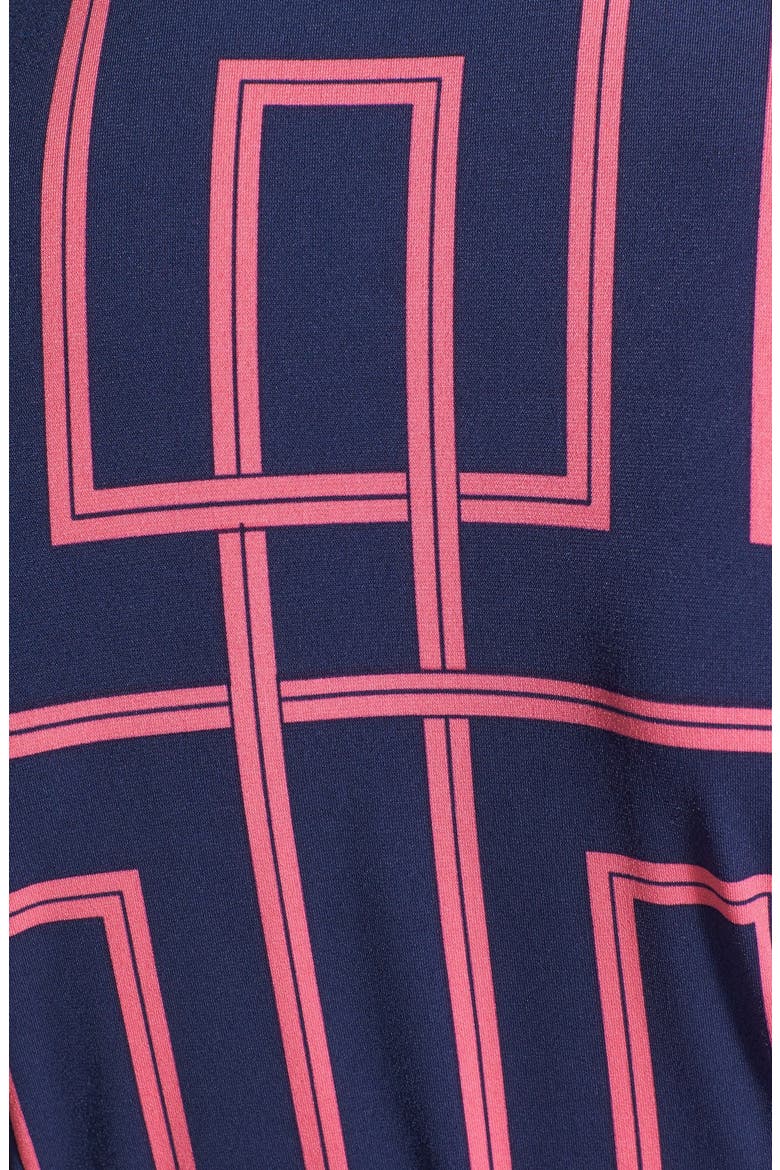 Print Jersey Shirtdress, Alternate, color, NAVY/ PINK