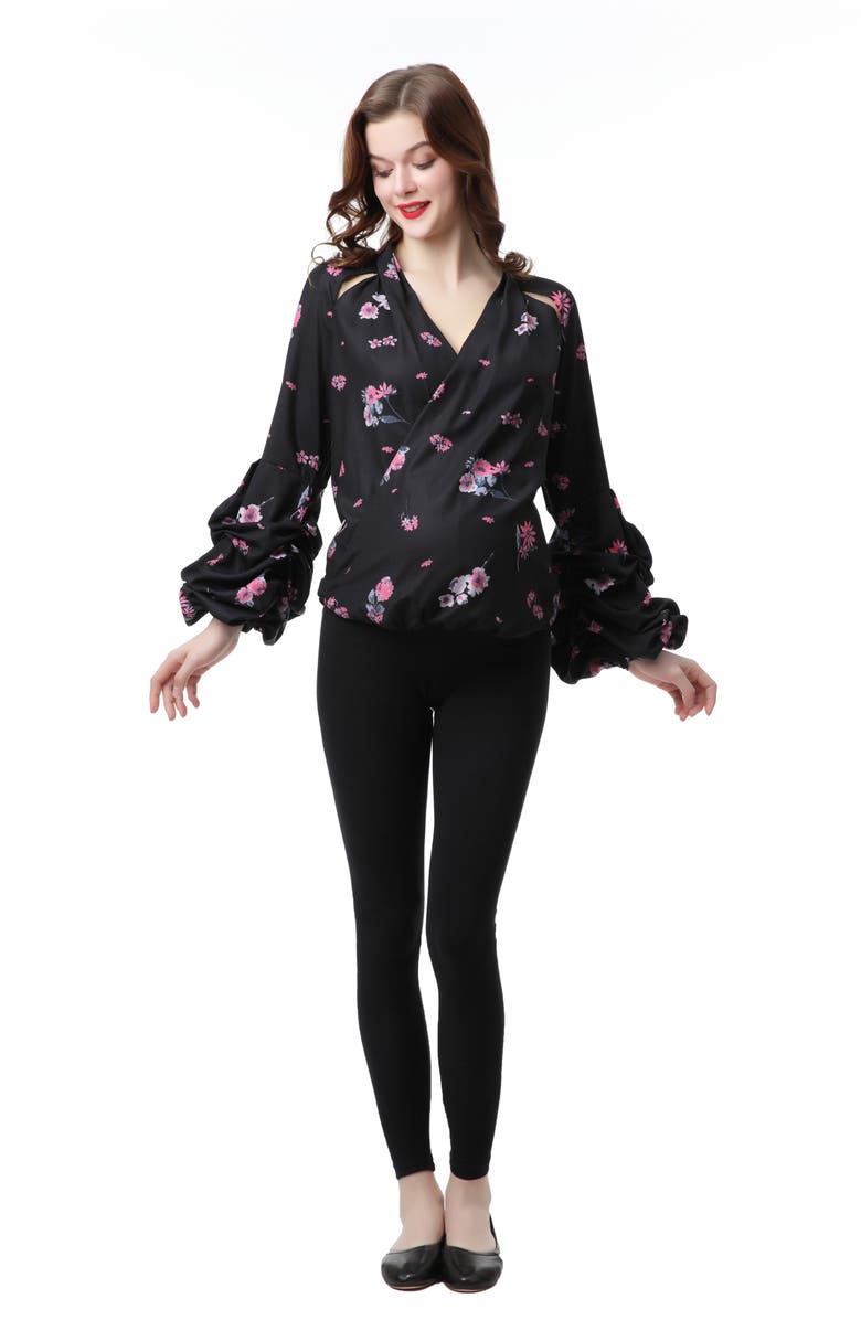 Kimi and Kai Brooklyn Maternity/Nursing Top, Alternate, color, Black