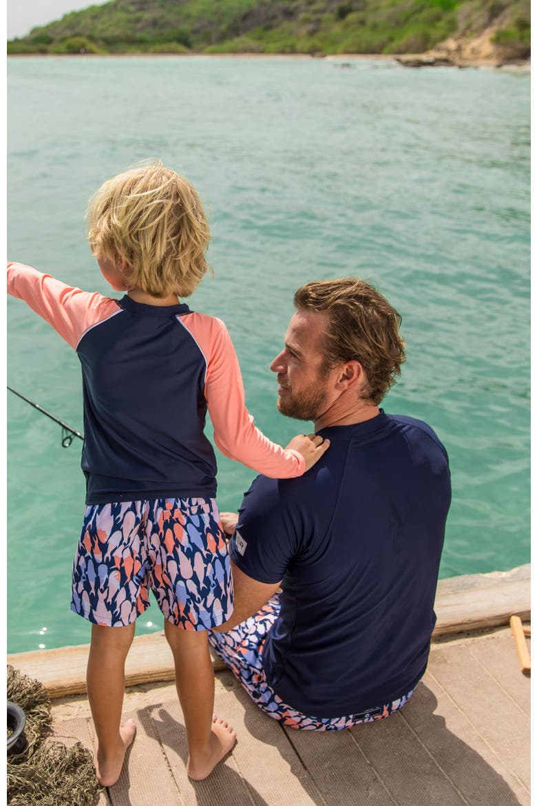Sustainable Short Sleeve Rash Top, Alternate, color, Navy