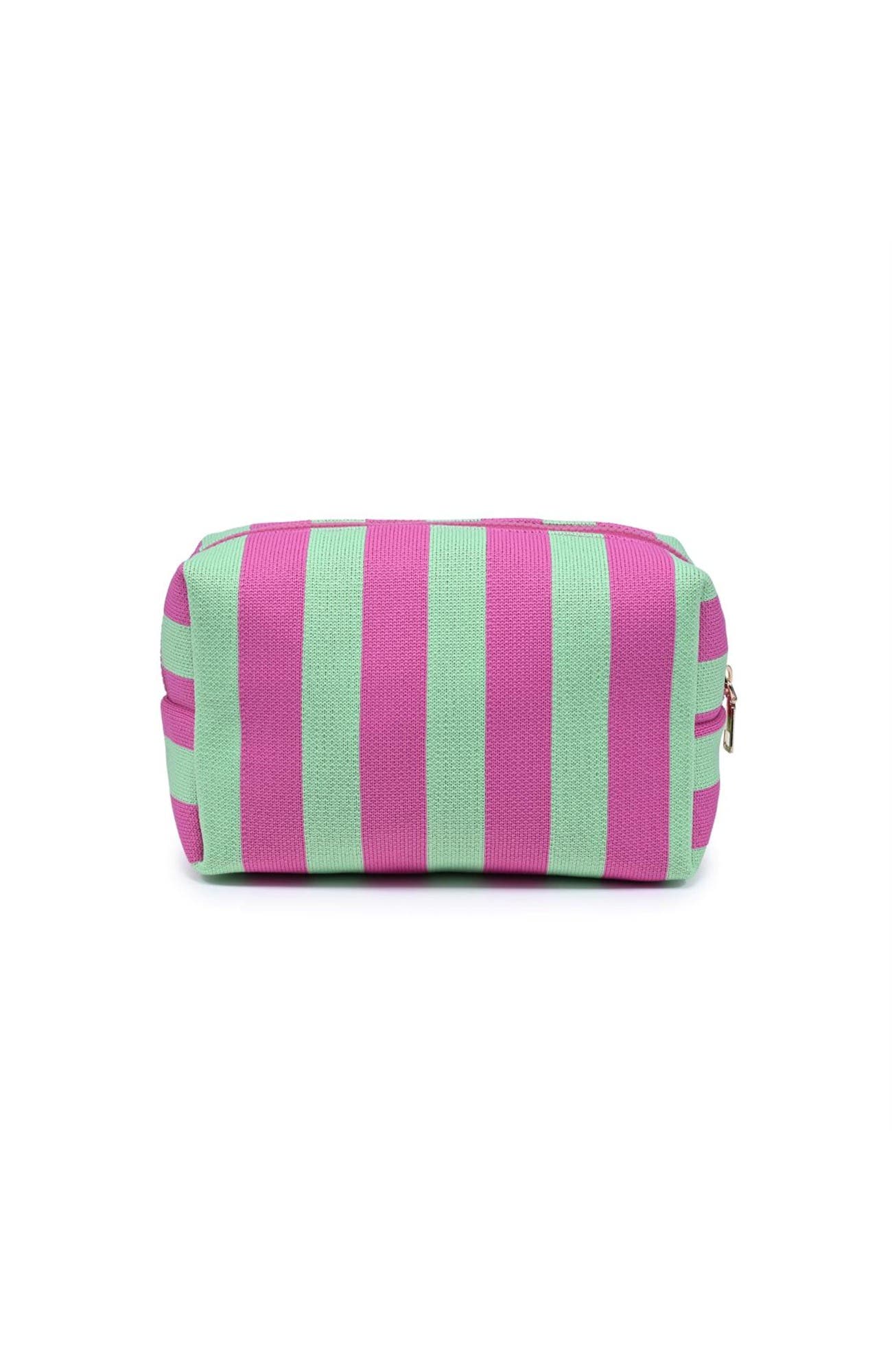 Essential Stripe Cosmetic & Travel Organizer Pouch, Alternate, color, Mint Pink