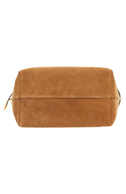 Madewell The Essential Belted Suede Bucket Tote In Brown