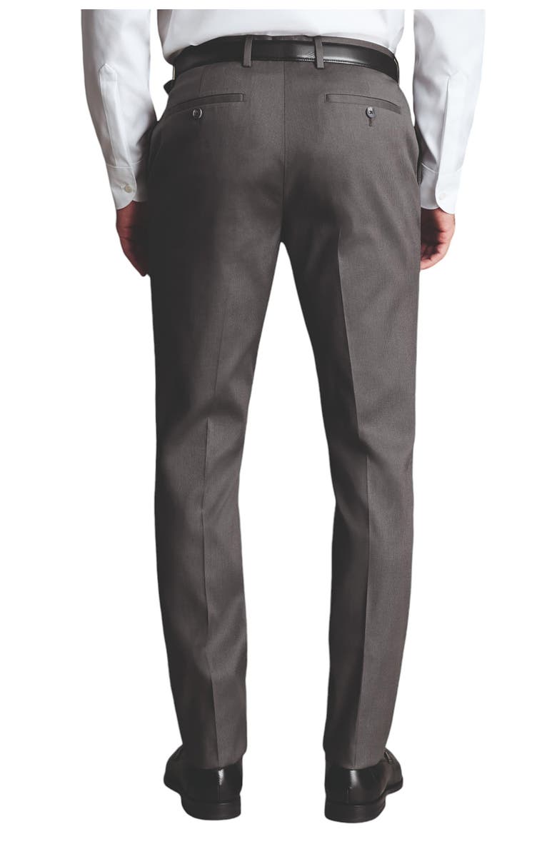 Charles Tyrwhitt Slim Fit Smart Texture Pants, Alternate, color, Charcoal Grey