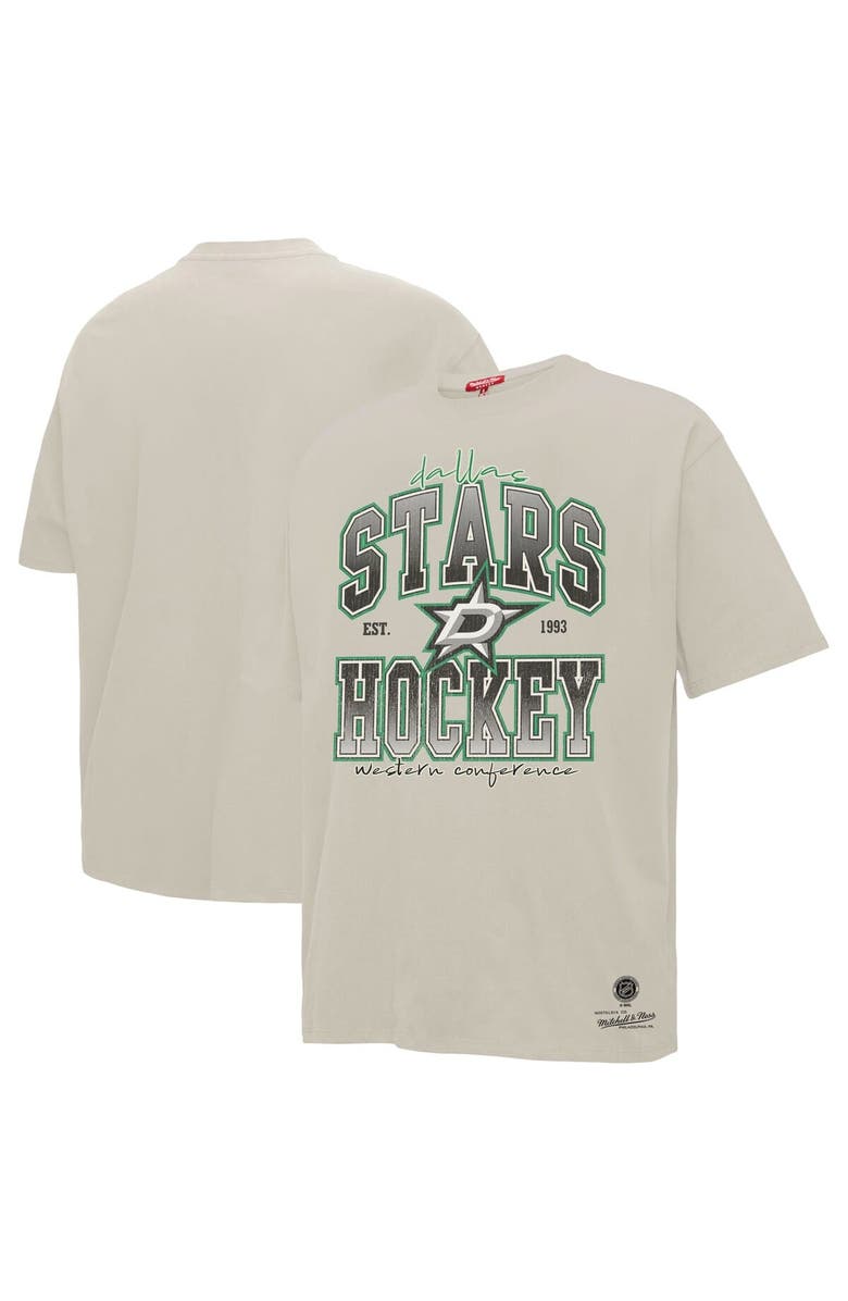 Mitchell & Ness Women's Mitchell & Ness Cream Dallas Stars Dump & Chase Boyfriend T-Shirt, Alternate, color, Cream