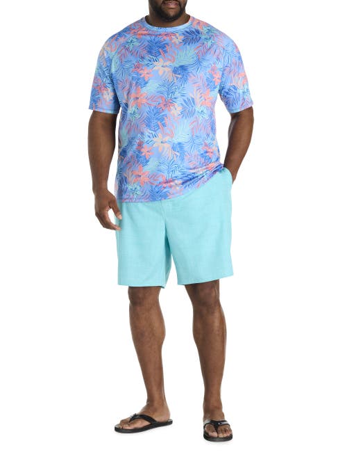 Harbor Bay By Dxl Big & Tall Printed Mesh Swim Shirt