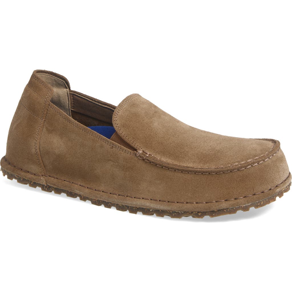 Birkenstock Utti Moc Toe Loafer In Grey Taupe