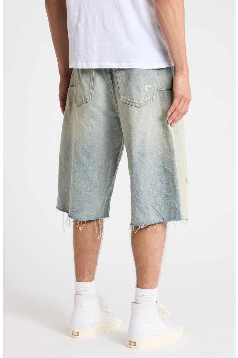 Ripped Relaxed Fit Jean Shorts, Alternate, color, LIGHT INDIGO