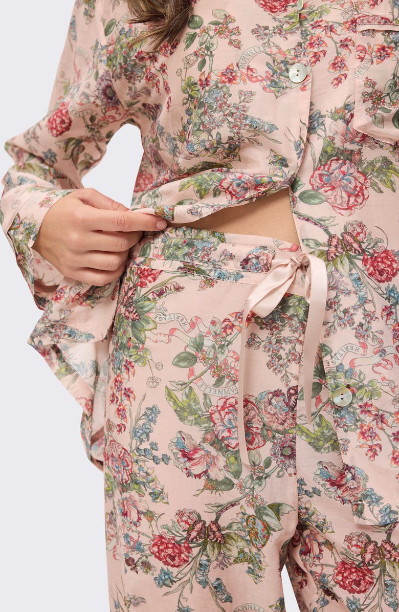 Papinelle Layla Cotton & Silk Pajamas, Alternate, color, Pink