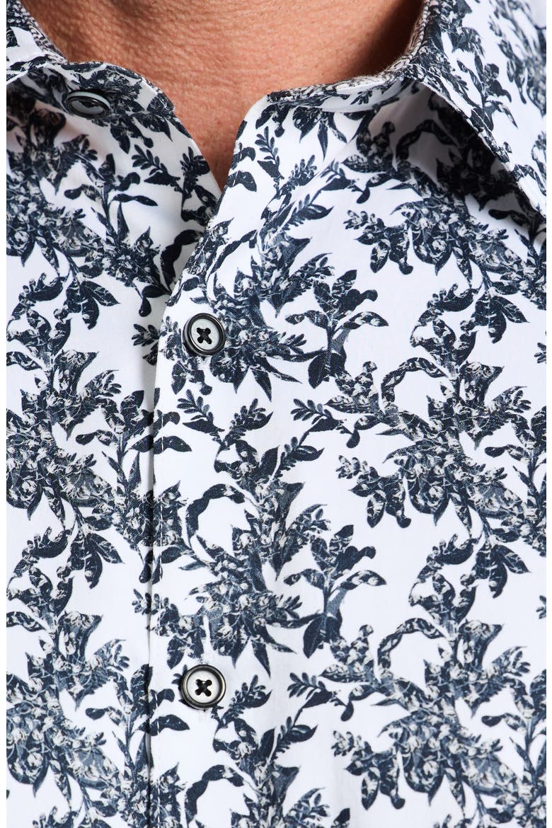 Delson Paisley Print Cotton Dress Shirt, Alternate, color, WHITE