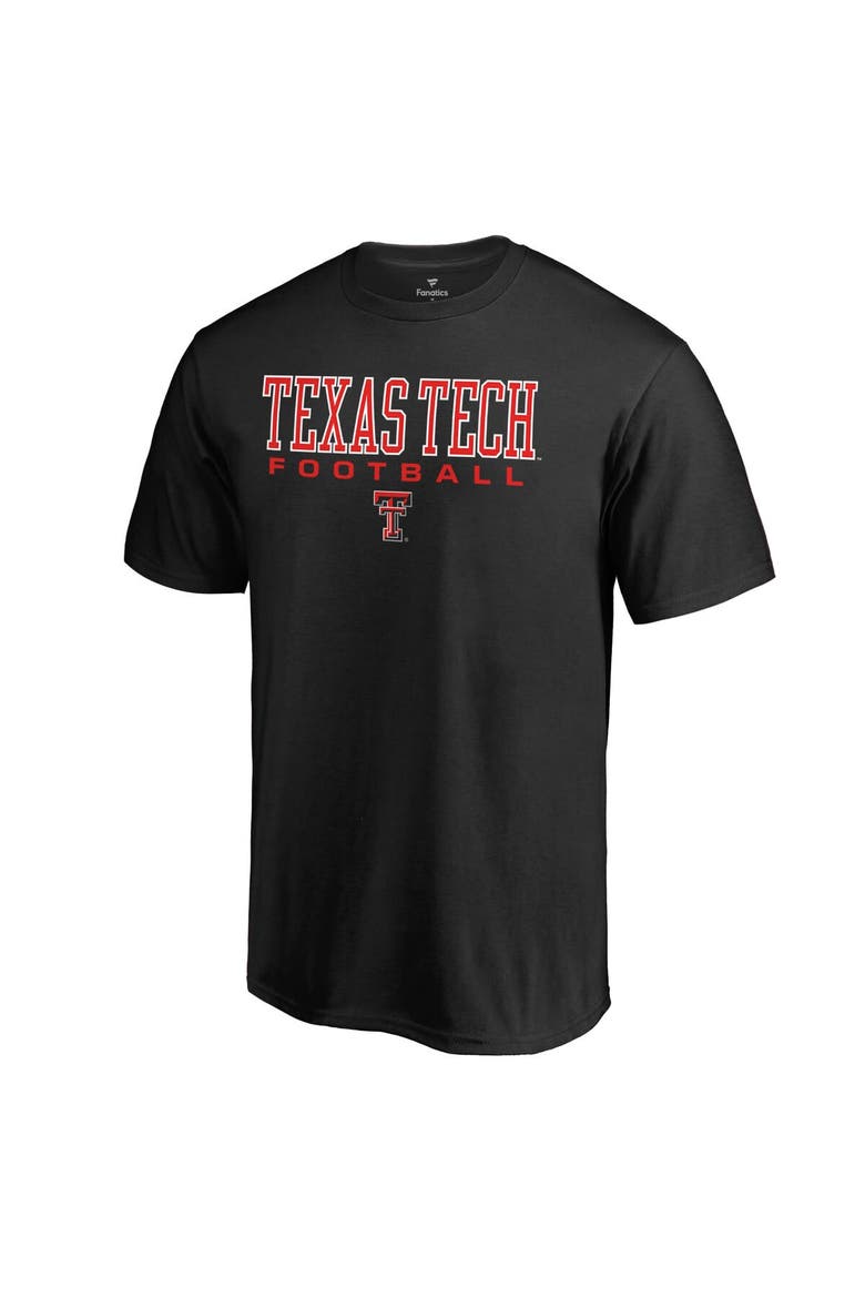 Men's Fanatics Branded Black Texas Tech Red Raiders True Sport Football T-Shirt, Alternate, color, Black