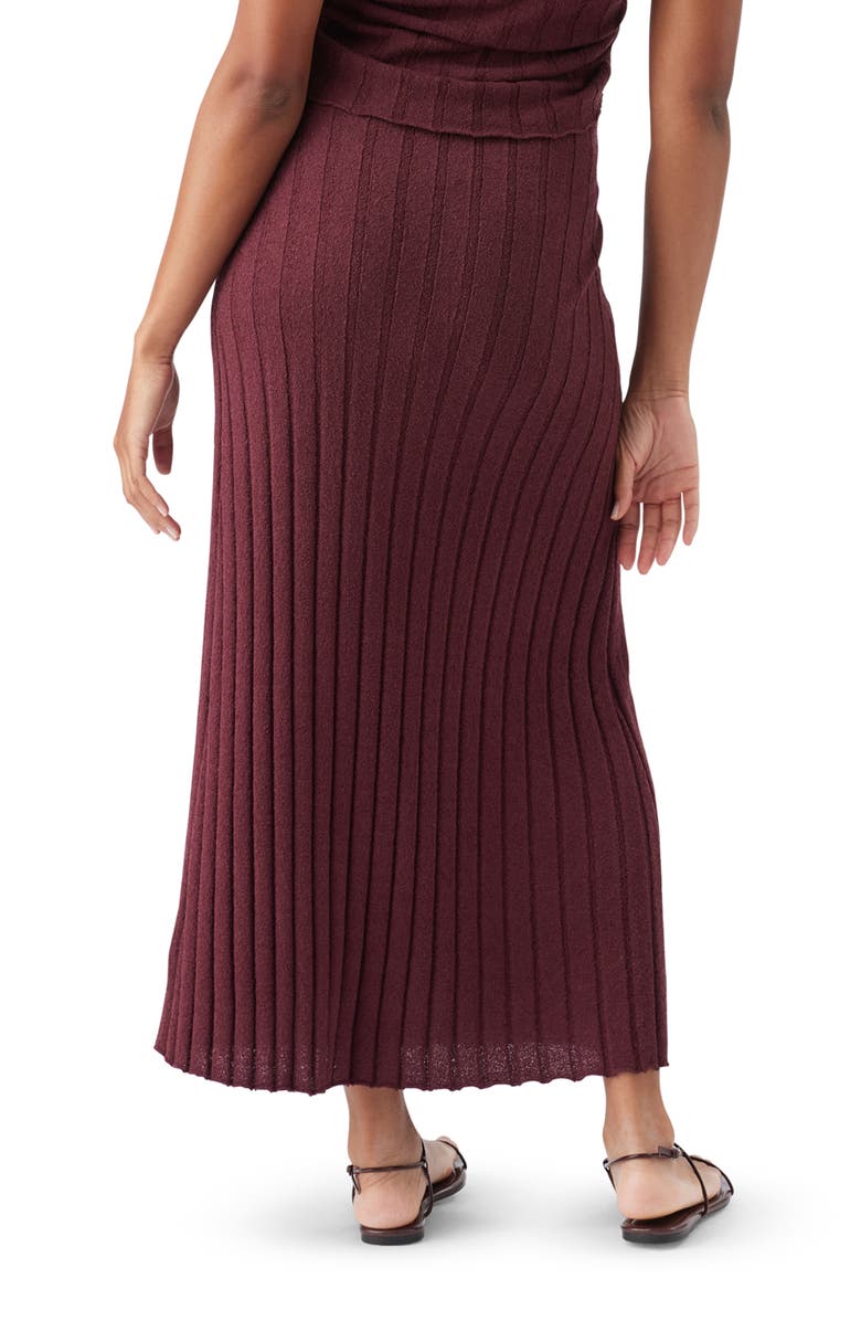 Ripe Maternity Charli Rib Knit Skirt, Alternate, color, Maroon