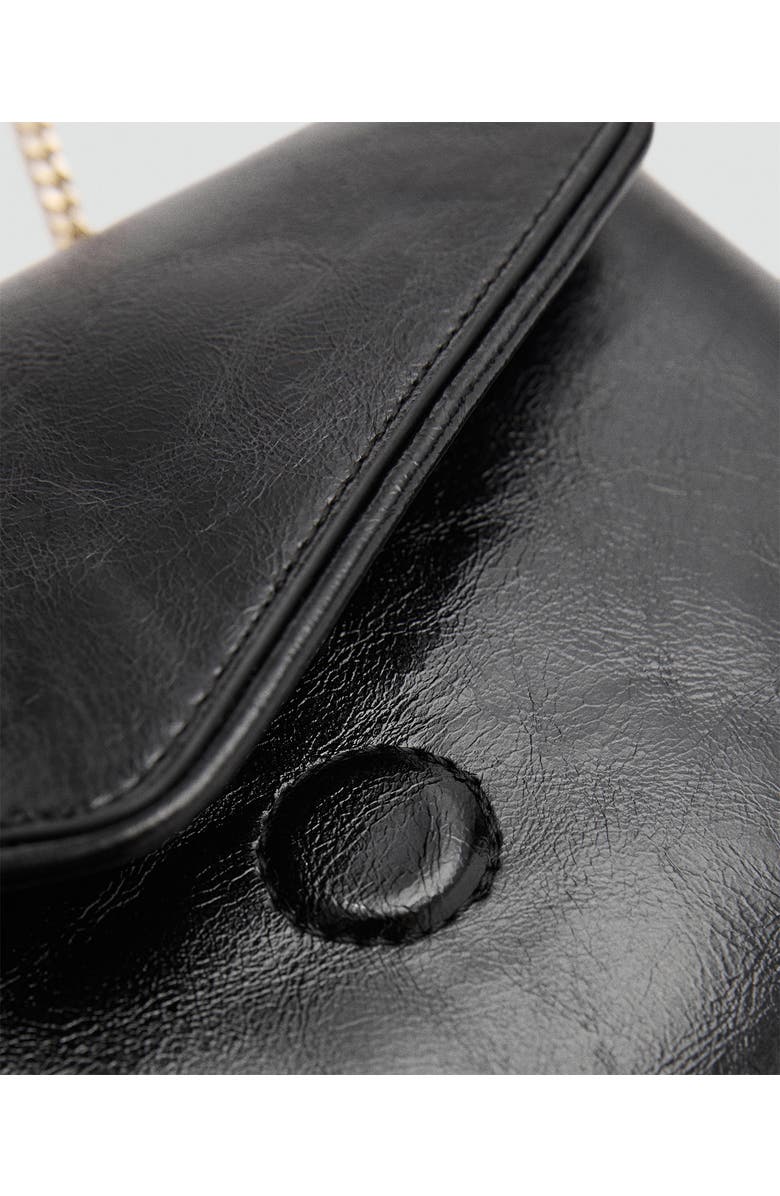 MANGO Envelope Flap Faux Leather Clutch, Alternate, color,