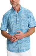 Tommy Bahama Coastal Ease Azul Falls Bandana Print IslandZone® Short Sleeve Button-Up Shirt