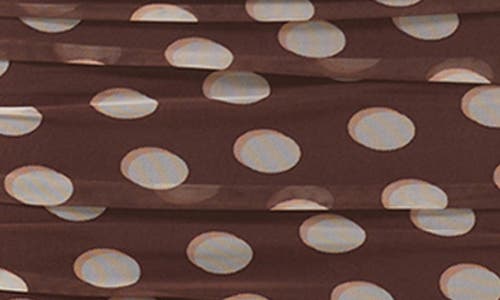 Afrm Biona Printed One-shoulder Ruched Mesh Maxi Dress In Brown