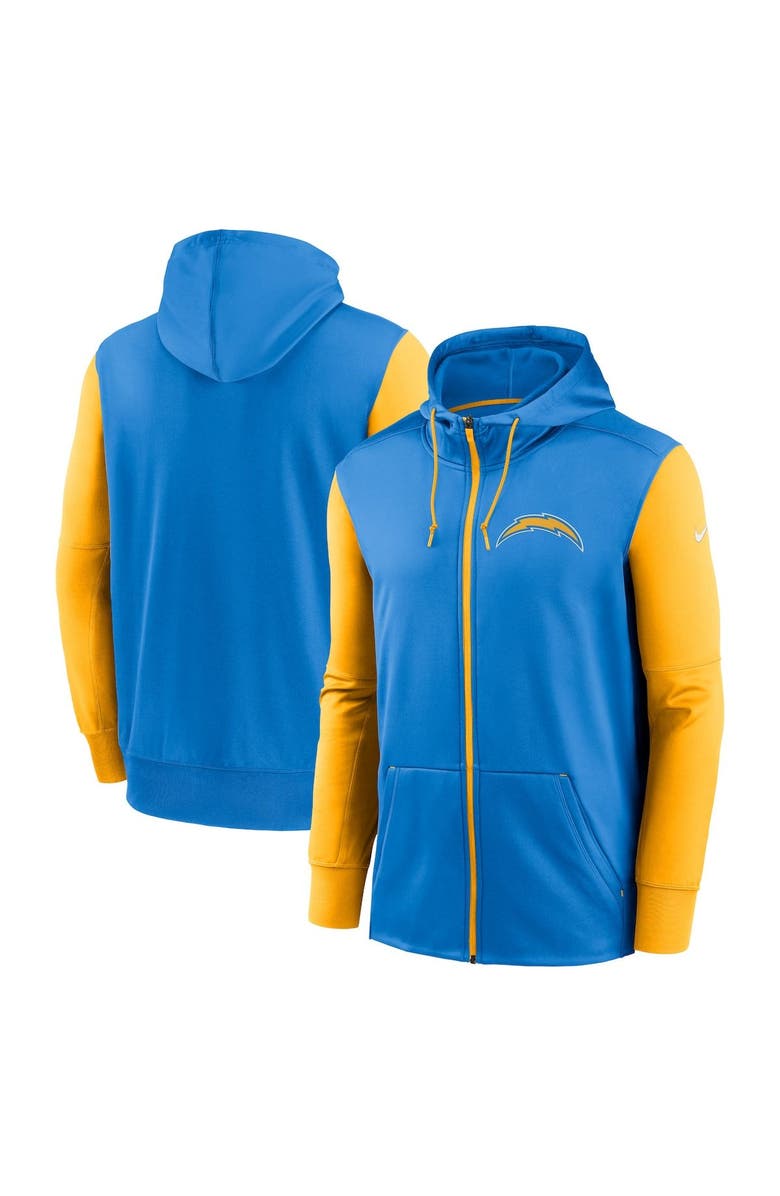 Nike Men's Nike  Powder Blue Los Angeles Chargers Performance Full-Zip Hoodie, Main, color, Powder Blue