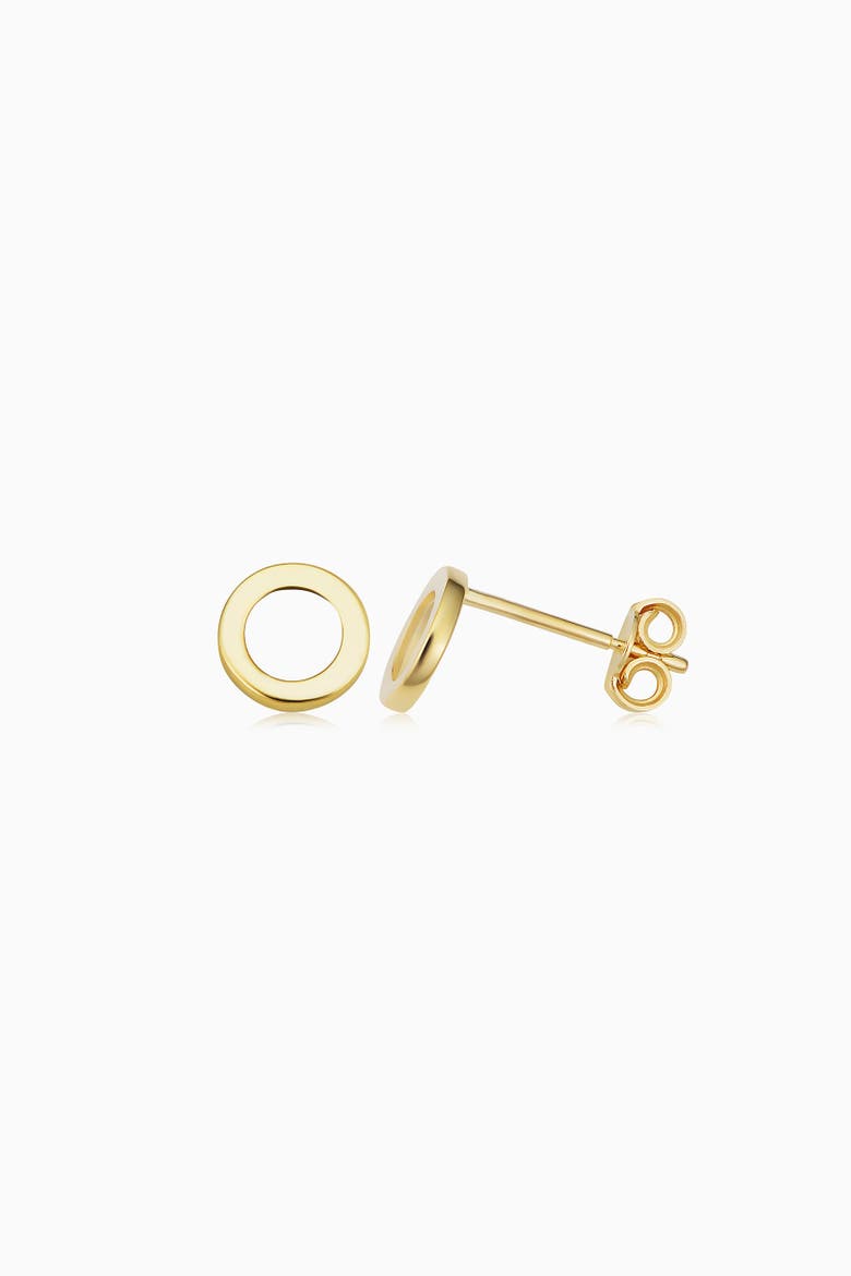 14K Yellow Gold Full Circle Studs, Alternate, color, Yellow Gold