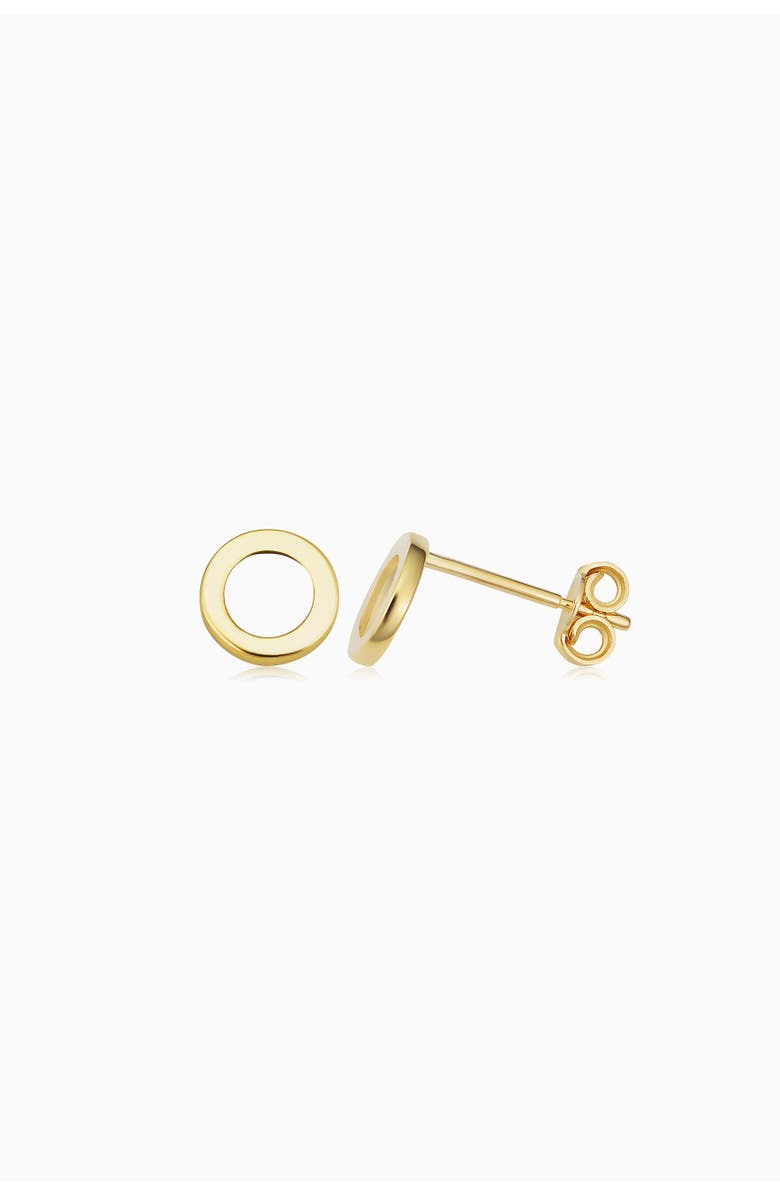 Oradina 14K Yellow Gold Full Circle Studs, Alternate, color, Yellow Gold
