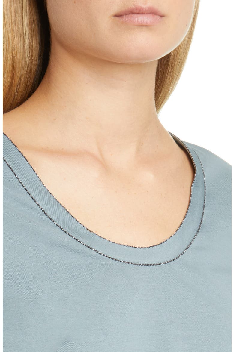 Monili Trim Tee, Alternate, color, EUCALYPTUS