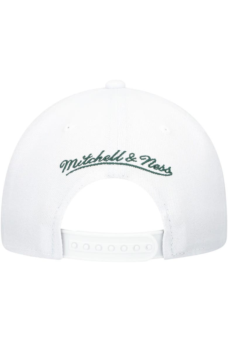 Youth Mitchell & Ness White Boston Bruins After Shock Snapback Hat, Alternate, color, White