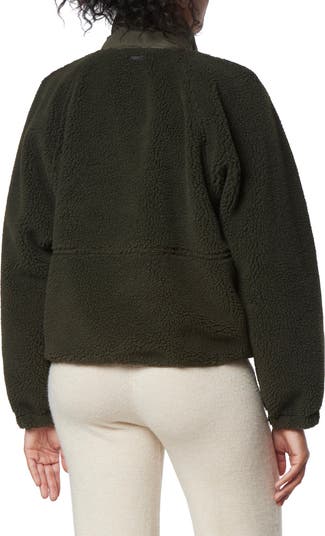 Mixed Media Fleece Zip Jacket