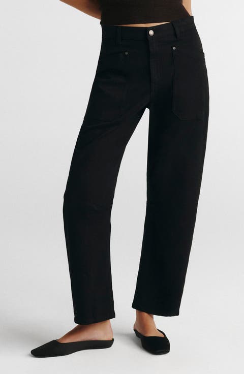 Bilie High Waist Ankle Barrel Leg Jeans