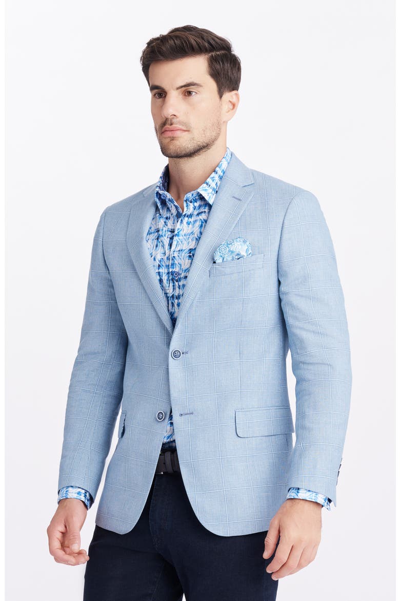 Ariadne Plaid Sport Coat, Alternate, color, LIGHT BLUE