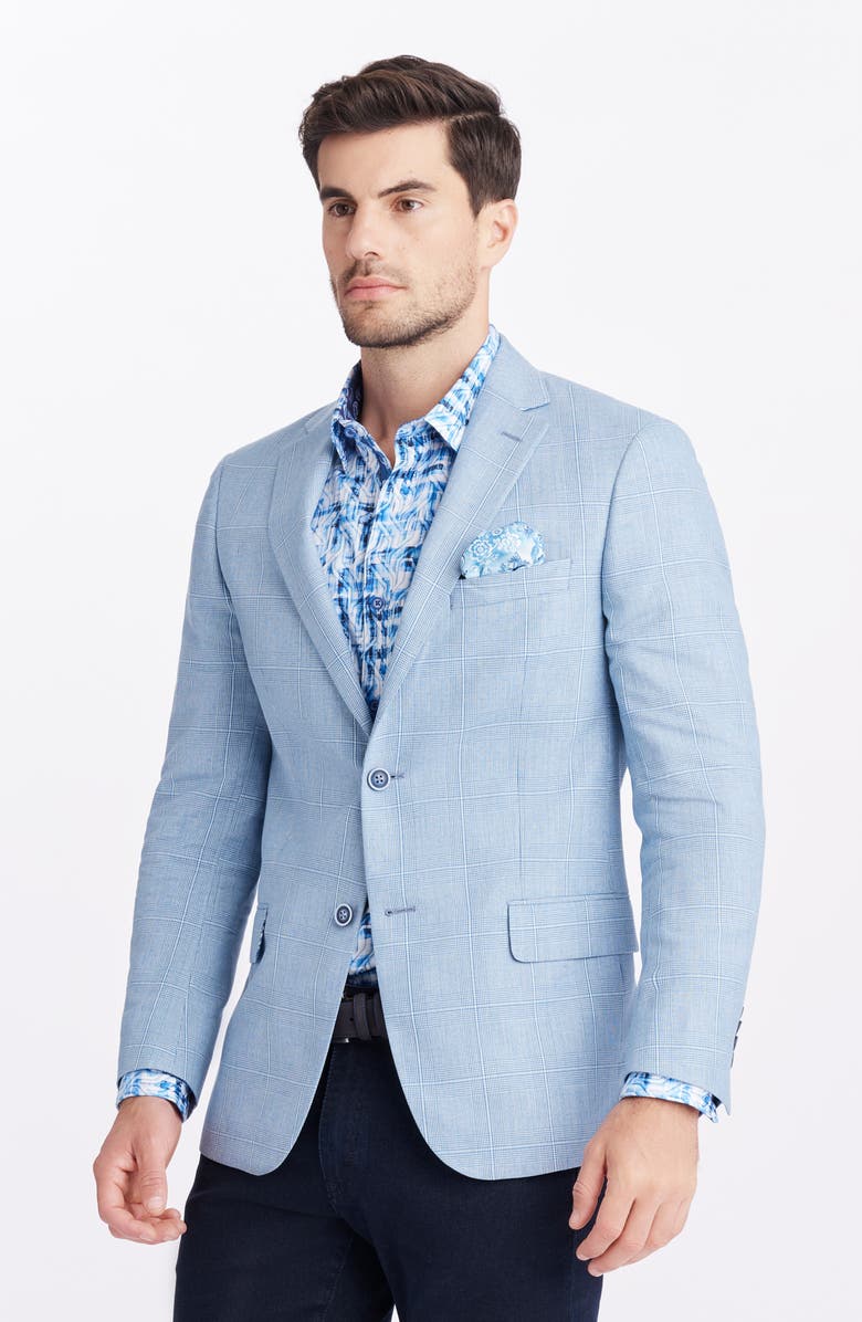Robert Graham Ariadne Plaid Sport Coat, Alternate, color, Light Blue