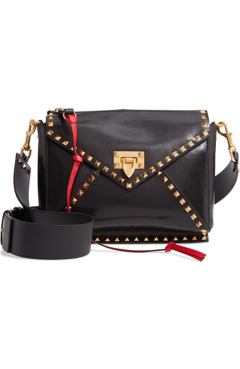 Valentino Garavani Medium Rockstud Hype Leather Shoulder Bag, Main, color,