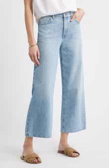Nordstrom High Waist Wide Leg Crop Jeans