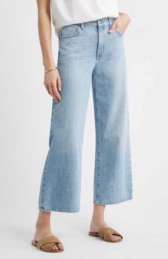Nordstrom High Waist Wide Leg Crop Jeans