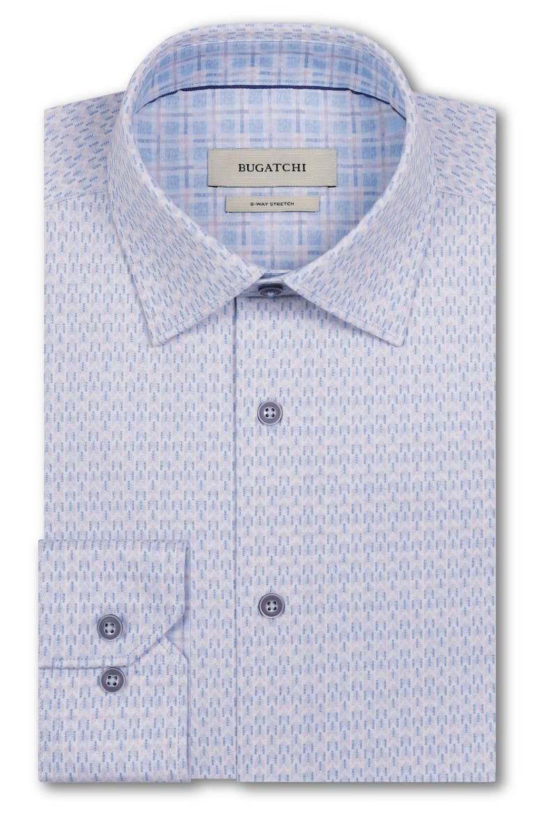 Jimmy OoohCotton® Dash Print Button-Up Shirt, Alternate, color, AIR BLUE