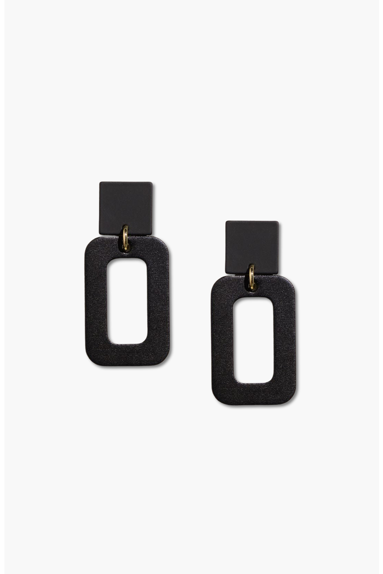 Logan Earrings, Main, color, Black