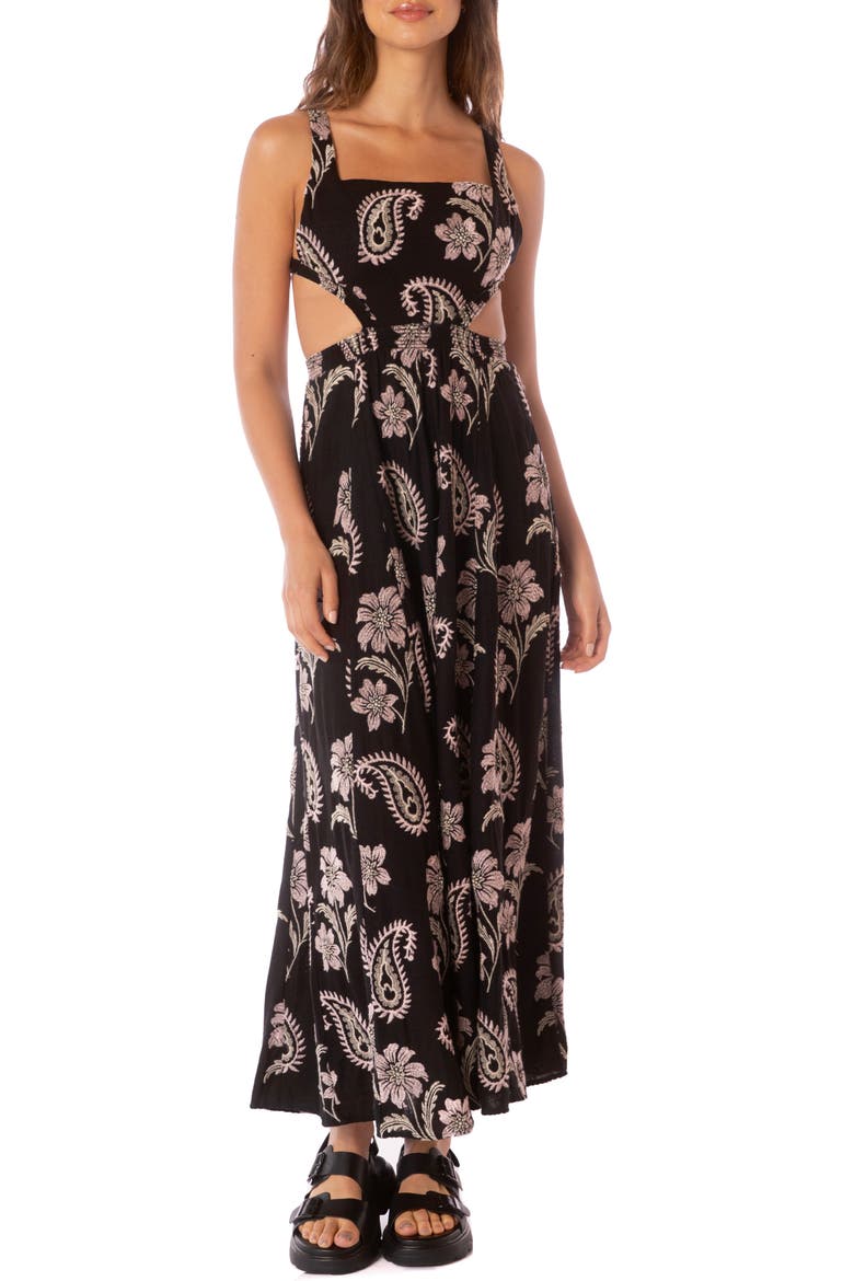 Canary Cover-Up Maxi Dress, Main, color, BLACK