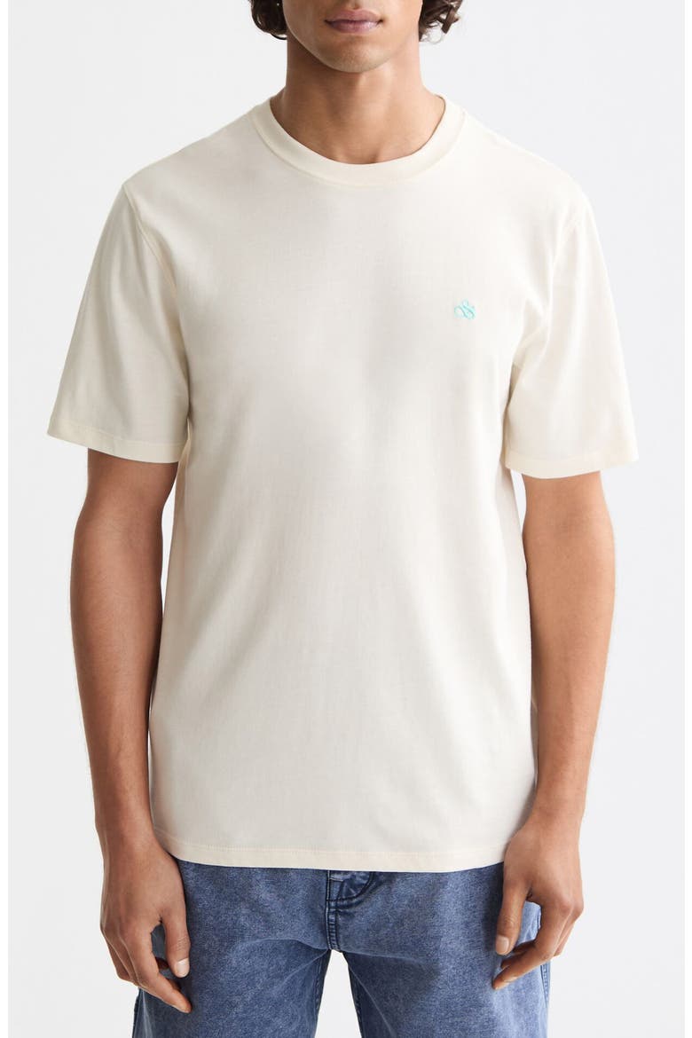 Embroidered Logo Organic Cotton Graphic T-Shirt, Main, color, EGGNOG