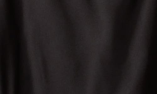 Shop Renee C One-shoulder Satin Midi Dress In Black
